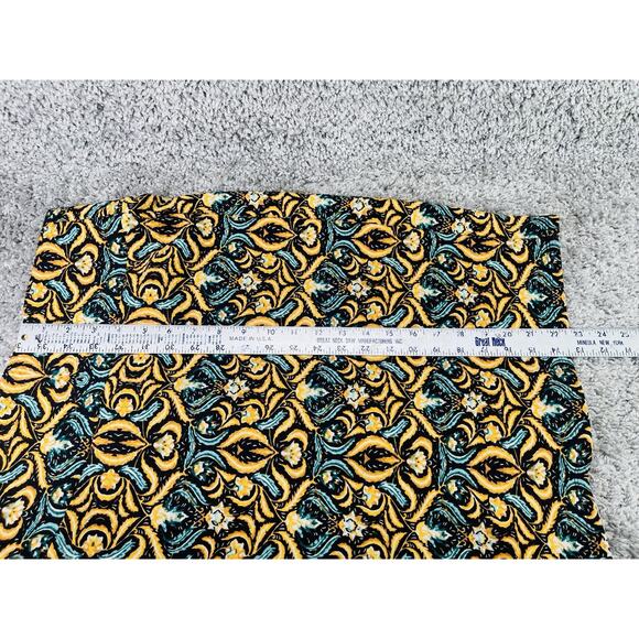 LuLaRoe Cassie Pencil Skirt Size Small Gold Blue Abstract Print Stretch Fabric - Picture 6 of 12
